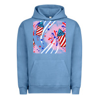 Pigment Pebble Blue patriotic fireworks Urban Hoodie - BundleAndBundleShop