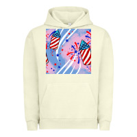 Pigment Pistachio patriotic fireworks Urban Hoodie - BundleAndBundleShop