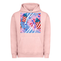 Pigment Salmon patriotic fireworks Urban Hoodie - BundleAndBundleShop