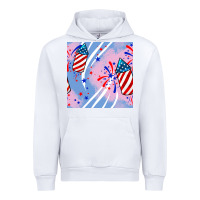 White patriotic fireworks Urban Hoodie - BundleAndBundleShop