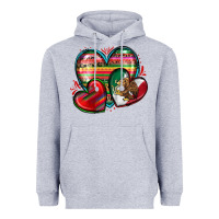 Heather Grey mexican hearts Heavyweight Hoodie - Zillion Design Studio