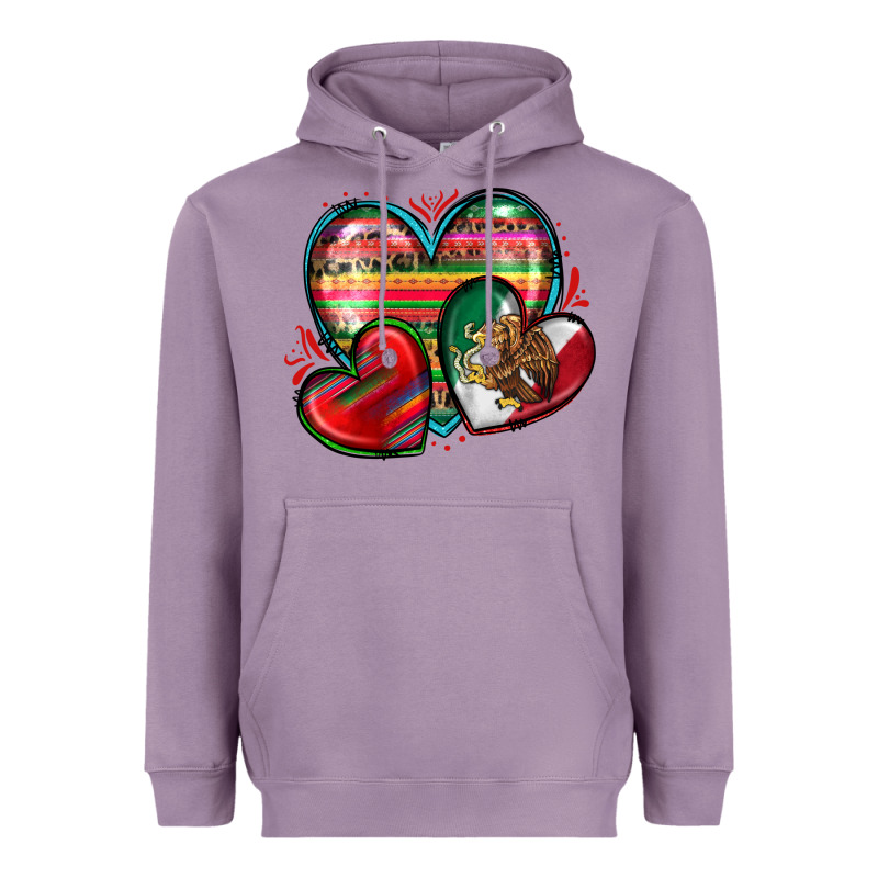 Mexican Hearts Heavyweight Hoodie by Zillion Design Studio | Teevron