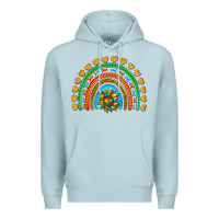 Blue Mist autism heart ribbon rainbow Premium Hoodie - AdoDesignShop