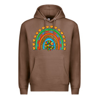 Chestnut autism heart ribbon rainbow Premium Hoodie - AdoDesignShop