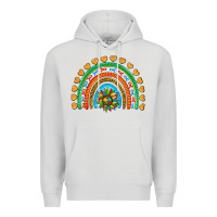 Dove Grey autism heart ribbon rainbow Premium Hoodie - AdoDesignShop