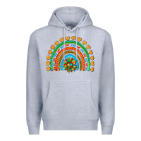 Heather Grey autism heart ribbon rainbow Premium Hoodie - AdoDesignShop