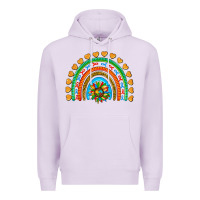 Lilac autism heart ribbon rainbow Premium Hoodie - AdoDesignShop
