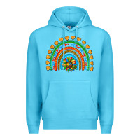 Ocean Blue autism heart ribbon rainbow Premium Hoodie - AdoDesignShop