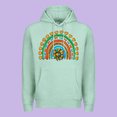 Autism Heart Ribbon Rainbow Premium Hoodie Designed By Adodesignshop