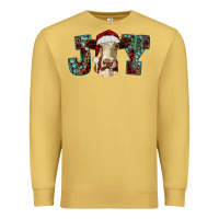 Antique Gold christmas joy with heifer cow Premium Sweatshirt - RanaPortraitStore