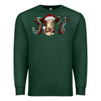 Sports Green christmas joy with heifer cow Premium Sweatshirt - RanaPortraitStore