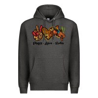 Charcoal Heather peace love rodeo Premium Hoodie - JahusDesignShop