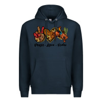 Navy peace love rodeo Premium Hoodie - JahusDesignShop