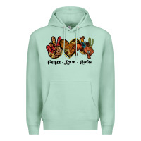 Seafoam peace love rodeo Premium Hoodie - JahusDesignShop