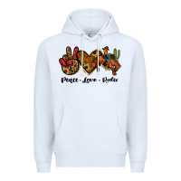 White peace love rodeo Premium Hoodie - JahusDesignShop
