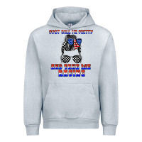 Heather Grey just call me pretty and take me racing Urban Hoodie - JahusDesignShop