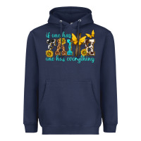 Navy if one has faith one has everything Heavyweight Hoodie - texasbilliewilder