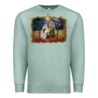 Seafoam merry christmas holy family Premium Sweatshirt - RanaPortraitStore