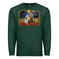 Sports Green merry christmas holy family Premium Sweatshirt - RanaPortraitStore