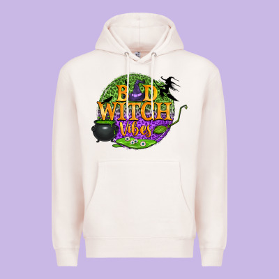 Bad Witch Vibes Premium Hoodie Designed By Bundleandbundleshop