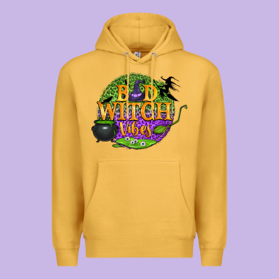 Bad Witch Vibes Premium Hoodie Designed By Bundleandbundleshop