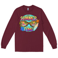 Burgundy summer time sunset glasses Long Sleeve Tee - BarkalooDesign