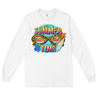White summer time sunset glasses Long Sleeve Tee - BarkalooDesign