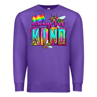 Purple always bee kind Premium Sweatshirt - Zillion Design Studio