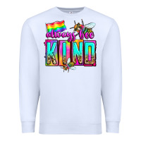 White always bee kind Premium Sweatshirt - Zillion Design Studio
