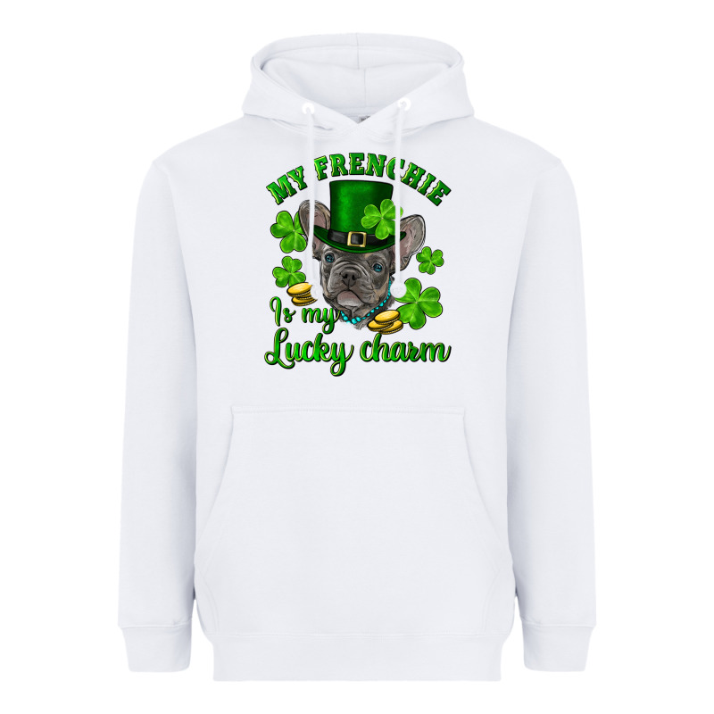St.patrick's Day My French Bulldog Is My Lucky Charm Heavyweight Hoodie by RanaPortraitStore | Teevron