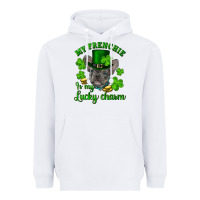 White st.patrick's day my french bulldog is my lucky charm Heavyweight Hoodie - RanaPortraitStore