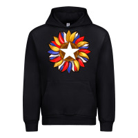 Black american flag and sunflower with star Urban Hoodie - Artiststas