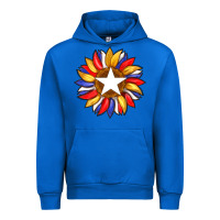 Cobalt american flag and sunflower with star Urban Hoodie - Artiststas