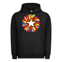 American Flag And Sunflower With Star Urban Hoodie | Teevron