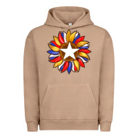 Pigment Burro american flag and sunflower with star Urban Hoodie - Artiststas