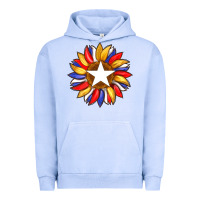 Pigment Grape Ice american flag and sunflower with star Urban Hoodie - Artiststas