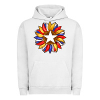 Pigment Lunar Rock american flag and sunflower with star Urban Hoodie - Artiststas