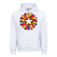 White american flag and sunflower with star Urban Hoodie - Artiststas