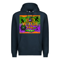 Navy bad witch vibes tumbler Premium Hoodie - BundleAndBundleShop