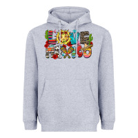Heather Grey love mexico Heavyweight Hoodie - Zillion Design Studio