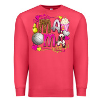 Cardinal mama volleyball with popcorn Premium Sweatshirt - texasbilliewilder