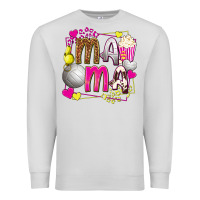 Dove Grey mama volleyball with popcorn Premium Sweatshirt - texasbilliewilder