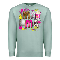 Seafoam mama volleyball with popcorn Premium Sweatshirt - texasbilliewilder