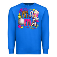 True Royal mama volleyball with popcorn Premium Sweatshirt - texasbilliewilder