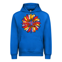 Cobalt america with american flag colors and sunflower with star Urban Hoodie - Artiststas