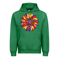 Emerald america with american flag colors and sunflower with star Urban Hoodie - Artiststas