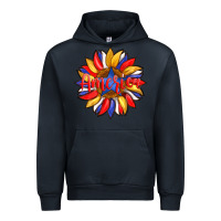 Navy america with american flag colors and sunflower with star Urban Hoodie - Artiststas