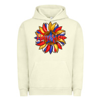Pigment Pistachio america with american flag colors and sunflower with star Urban Hoodie - Artiststas