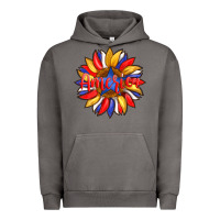 Pigment Tornado america with american flag colors and sunflower with star Urban Hoodie - Artiststas
