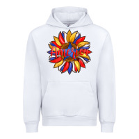 White america with american flag colors and sunflower with star Urban Hoodie - Artiststas